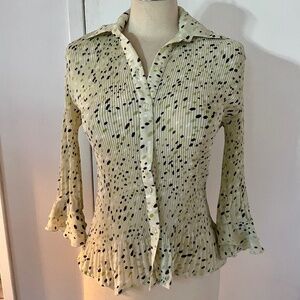 Woman Essential by Milano accordion/ruffles blouse- size S